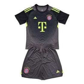 Günstige Fußballtrikots FC Bayern München Torwart Kinder 2025-26 Schwarze Kurzarm